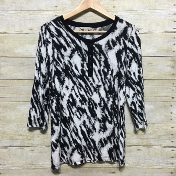 Laura Ashley abstract print petite top size medium petite - Picture 2 of 5